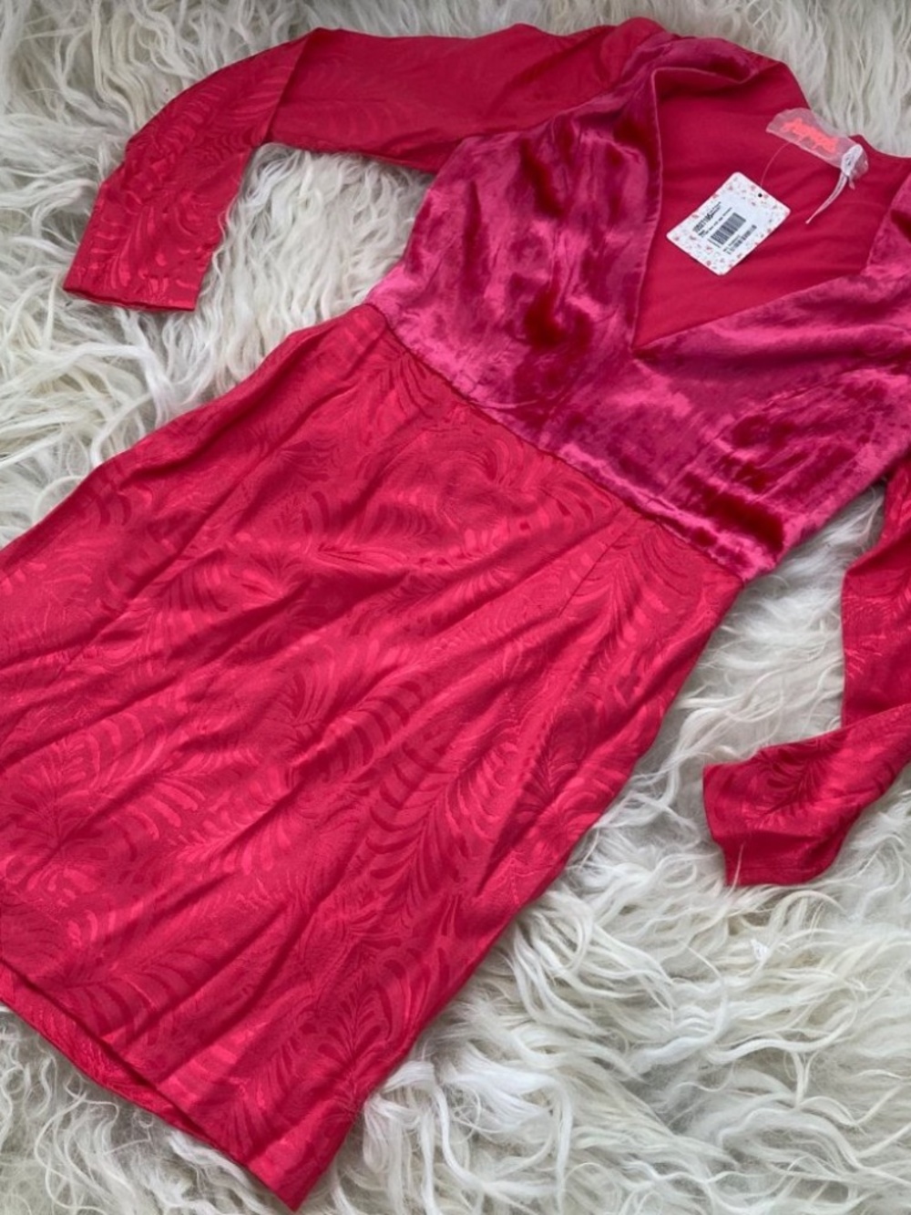 FREE PEOPLE Naomi Hot Pink Mini Dress 0222 - Picture 3 of 5